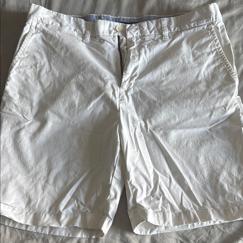 Tommy Hilfiger White Flat Front Shorts